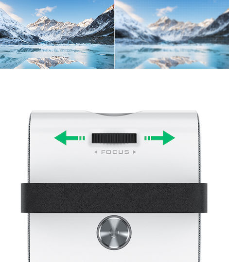 Linomag Mini Projector LCD HD Λάμπας LED με Wi-Fi και Ενσωματωμένα Ηχεία