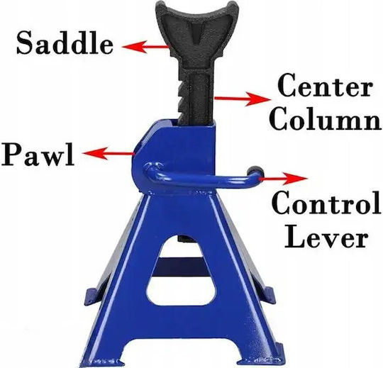 HAMA Set Car Support Stands with Maximum Pressure Up to 6 Tons
