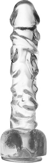 SMD CrystalVein Ρεαλιστικό Dildo με Όρχεις και Βεντούζα Διάφανο 22.5cm
