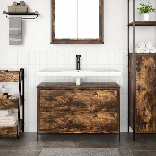 vidaXL Blat fără Lavoar L90xW34.5xH60cm Maro