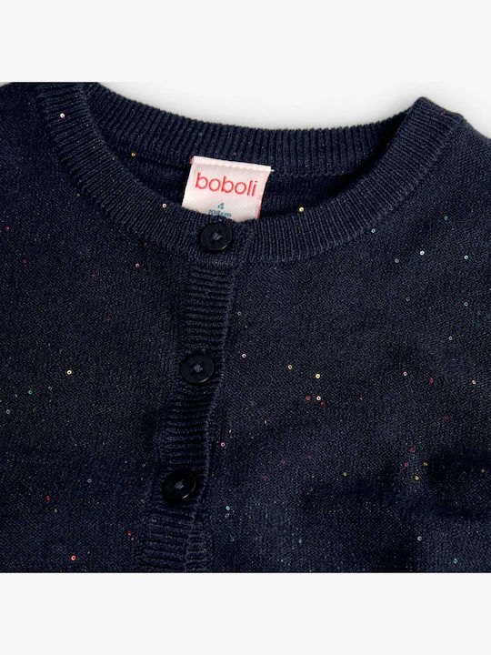 Kids Cardigan Dark Blue Knitwear Jacket