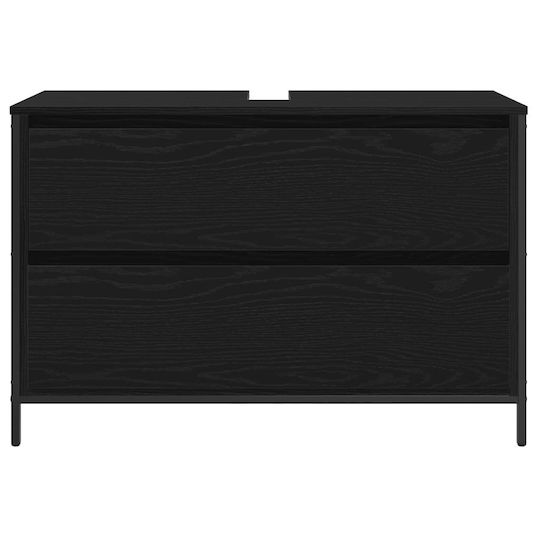 vidaXL Πάγκος χωρίς Νιπτήρα Μ90xΒ34.5xΥ60cm Μαύρη Δρυς