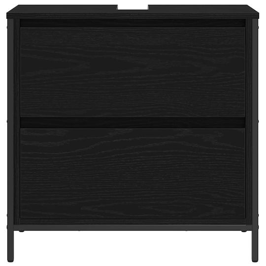 vidaXL Countertop without Sink L60xW34.5xH60cm Black Oak, Black