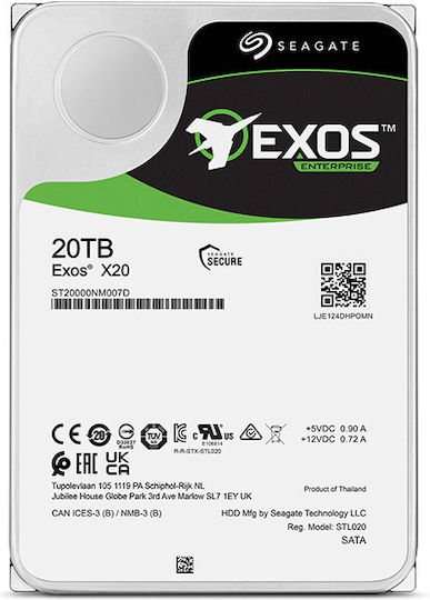 Seagate Exos X24 20TB HDD Hard Drive 3.5" SATA III 7200rpm for Desktop ST20000NM002H