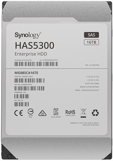 Synology HAS5300 16TB HDD Σκληρός Δίσκος 3.5" SAS 3.0 7200rpm με 256MB Cache για NAS HAS5300-16T
