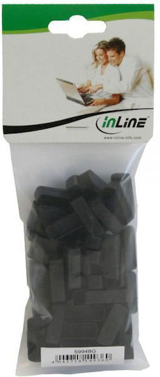 Inline Computer Accessory Dust Cover Dvi Black 50 Pcs 59948g