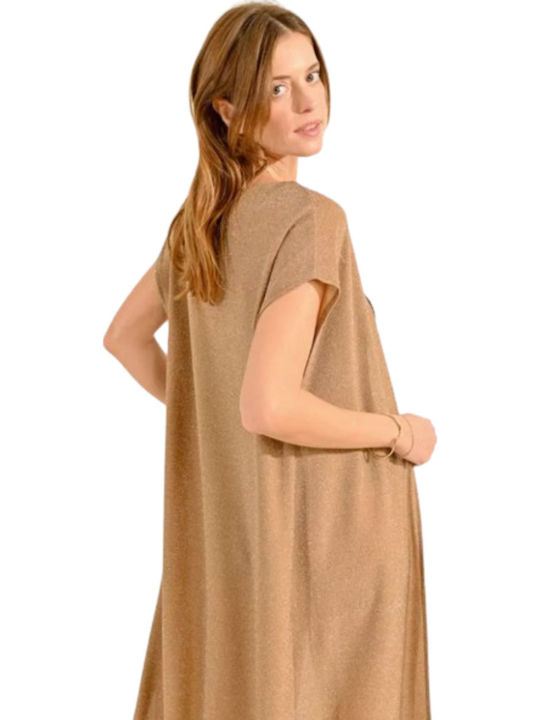 Molly Bracken By The Bath Knitted Cardigan Golden Beige Women's 56% Polyamide 34% Polyester 10% Elastane