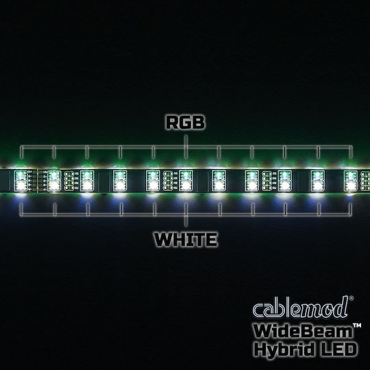 Cablemod WideBeam Hybrid LED-Streifen RGB/W 0.6m LED-Beleuchtungsband