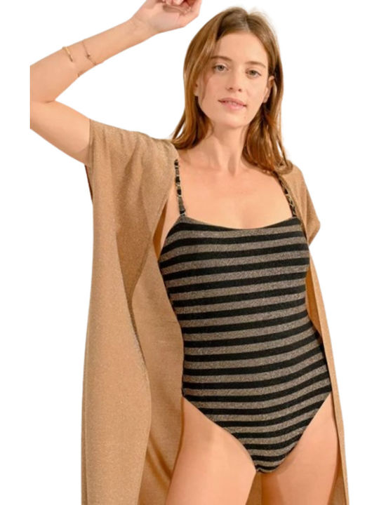 Molly Bracken By The Bath Knitted Cardigan Golden Beige Women's 56% Polyamide 34% Polyester 10% Elastane
