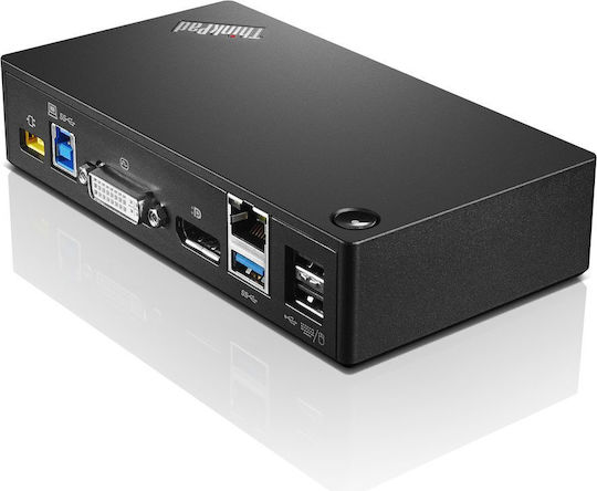 Lenovo ThinkPad USB 3.0 Pro USB-A Docking Station with DisplayPort 4K PD Ethernet Black