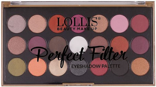Lollis Beauty Make Up Perfect Filter Palette with Eye Shadows in Pressed Powder Formulation