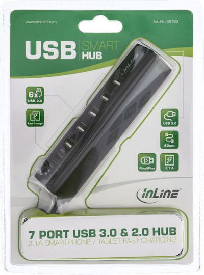 InLine Hub 6 Θυρών USB 3.0 με σύνδεση USB-A