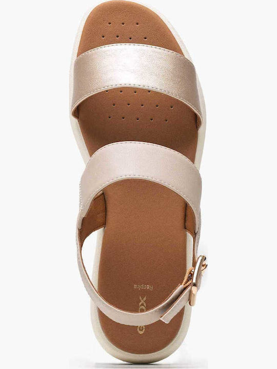 Camalei Γυναικεία Σανδάλια Flatforms Μπεζ