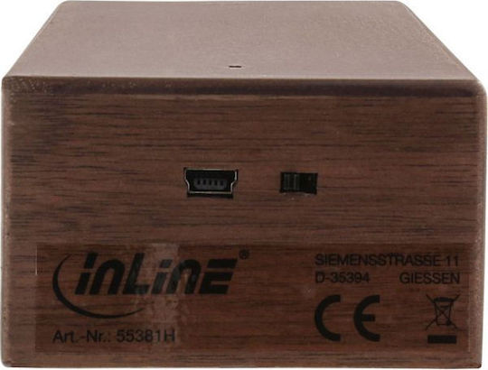 InLine Woodbrick Ηχείο Bluetooth 3W με Διάρκεια Μπαταρίας έως 8 ώρες Καφέ