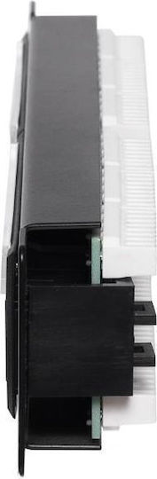 Netrack Patch Panel Unshielded για Rack 1U 10" 12 Θυρών cat5e / cat7 / cat6 / cat6a Λευκό