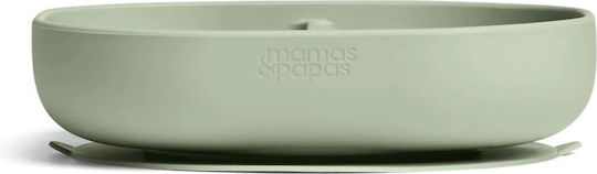 Mamas & Papas Set Essgeschirr aus Silikon mit rutschfester Basis Grün 5Stück