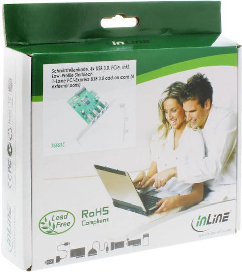 InLine Κάρτα PCIe σε θύρα USB 3.0 / USB 2.0