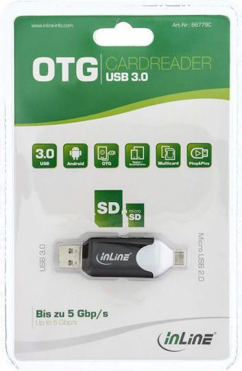 InLine Card Reader USB 3.0 / micro USB / USB 2.0 for /S/D/ /m/i/c/r/o/S/D/ / / / /