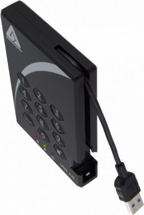 Apricorn Aegis Padl USB 3.1 External 2.5" HDD 2TB Black