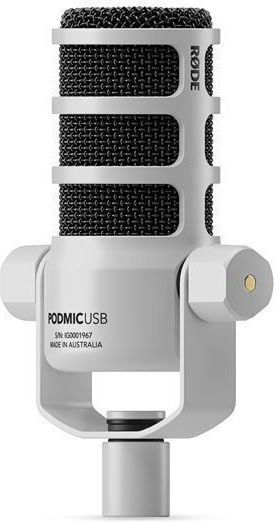 Rode PodMic Δυναμικό Μικρόφωνο XLR / USB Shock Mounted για Studio σε Λευκό Χρώμα