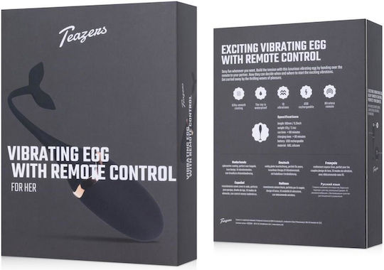 Luxurious Vibrating Egg with Remote Control - Black Mini Δονητής Egg με Απομακρυσμένο Έλεγχο Μαύρος