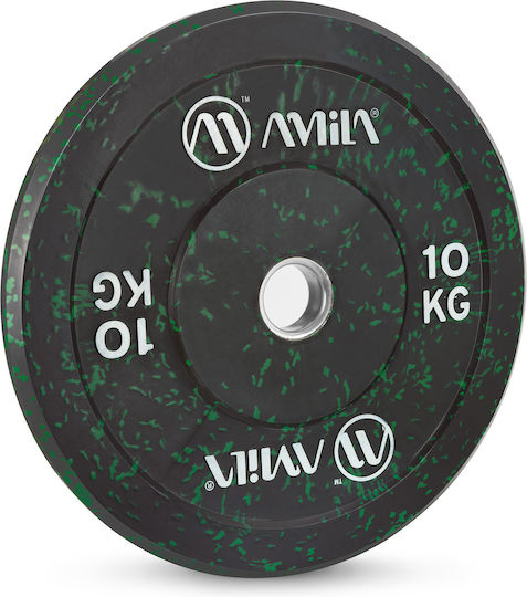 AMILA Splash Set of Plates Olympic Type Rubber 1 x 10kg Φ50mm
