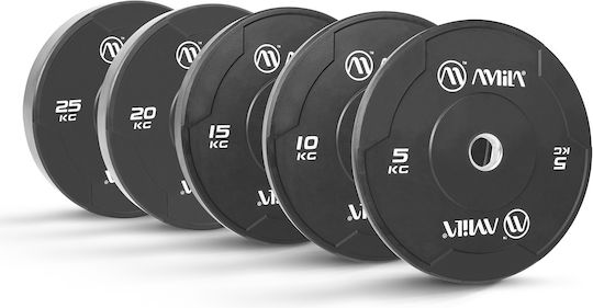 AMILA Set of Plates Olympic Type Rubber 1 x 10kg Φ50mm