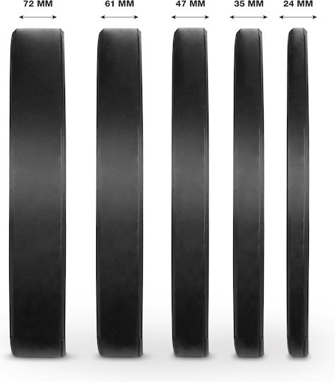 AMILA Set of Plates Olympic Type Rubber 1 x 20kg Φ50mm