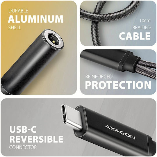 Axagon Converter USB-C male to USB-C / 3.5mm female 1pcs