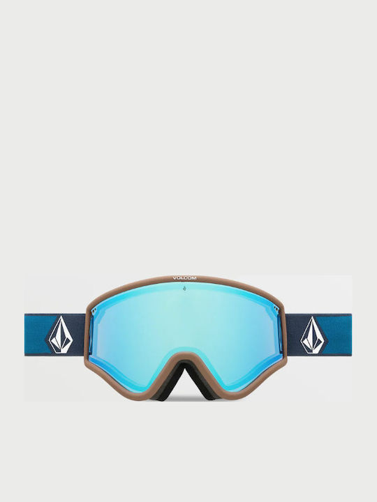 Volcom Ski & Snowboard Goggles Kids Blue with Lens in Blue Color