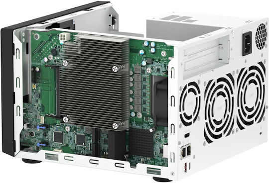 QNap TVS-h674 Dateiserver Turm mit 6 Festplattenschächte für HDD/M.2/SSD und 2 Ethernet-Ports