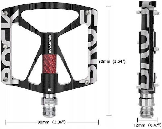Rockbros Pedale de bicicletă Platforma Negre