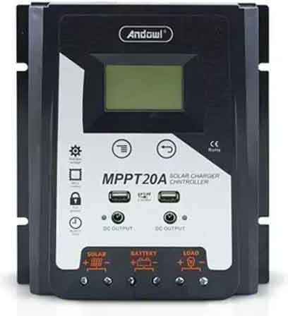 Andowl Ρυθμιστής Φόρτισης Φωτοβολταϊκών 30amber Mppt 20a Solar Charge Controller