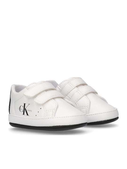 Calvin Klein Βρεφικά Sneakers Αγκαλιάς Λευκά