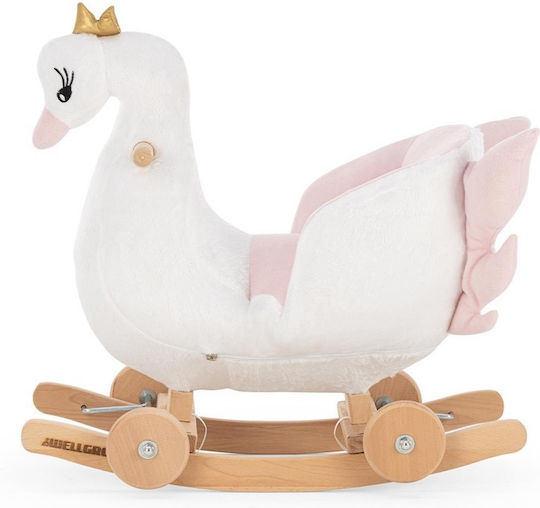 Wellgro Schaukelspielzeug Schwan mit Rädern für ein Gewicht bis zu 40kg