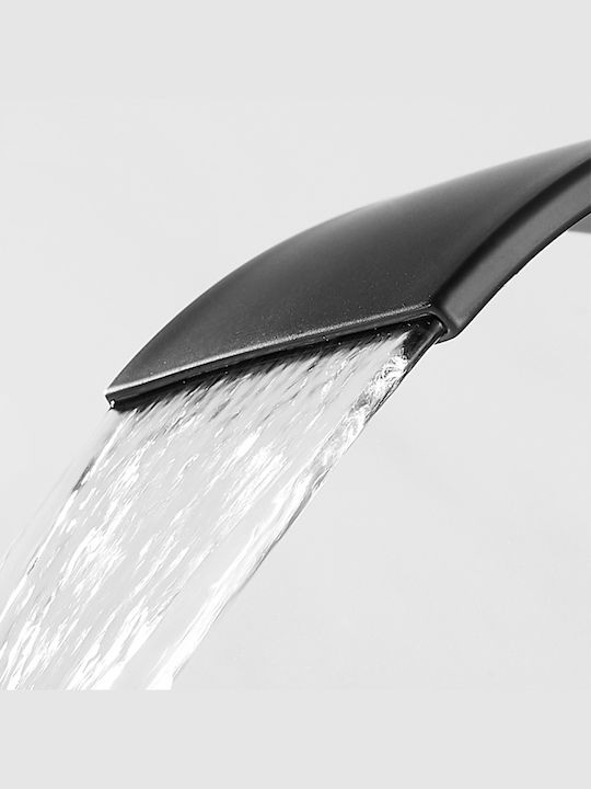 Bathroom Sink Faucet Blackswan Type M183 Short Black Model Waterfall Spout Sensor Size 15 Cm
