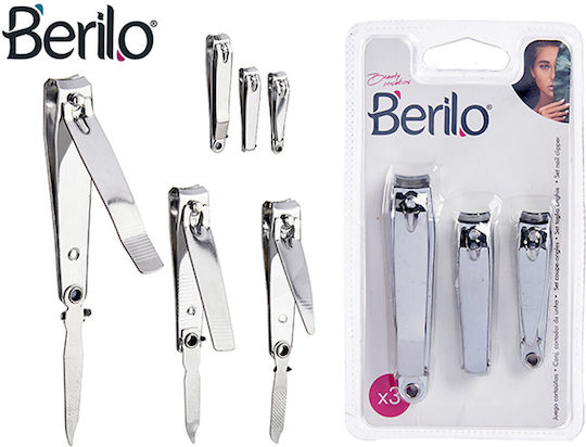 Berilo Nail Clippers Silver 12pcs