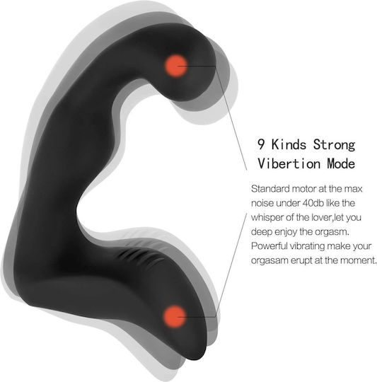 SMD Prostate Vibrator Ball Πρωκτικός Δονητής Large Μαύρος