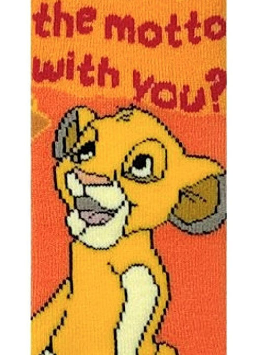 Disney Kids' Socks Non-Slip Lion King Orange