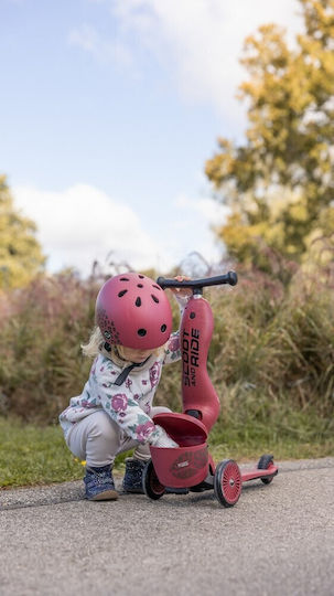 Scoot & Ride Kids Scooter Highwaykick 1 3-Wheel with Seat for 1-5 Years Burgundy