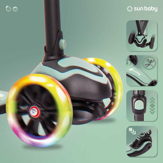 Sun Baby Kinderroller Flash 3-Rad mit Sitz für 3+ Jahre Grün