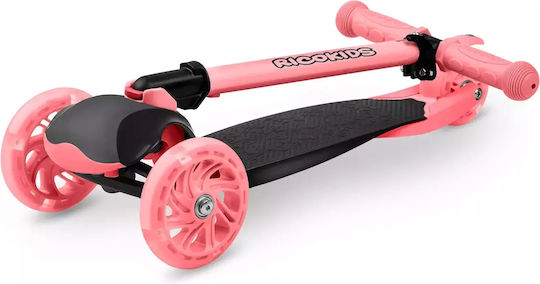 Ricokids Παιδικό Πατίνι Αναδιπλούμενο Loco Τρίτροχο Ροζ