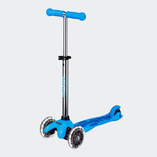 Micro Kinderroller Mini Deluxe Glow LED 3-Rad für 2-5 Jahre Arktisblau