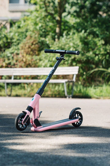Micro Kids Scooter Foldable Sprite Suspension 2-Wheel for 8+ Years Black Pink