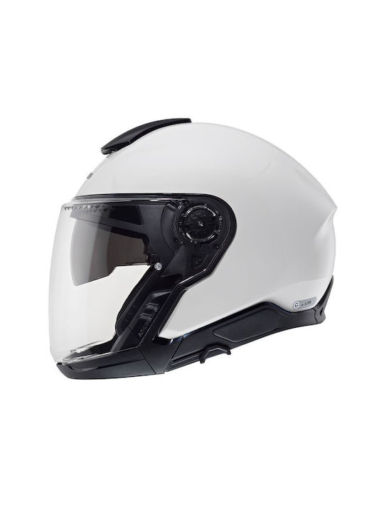 Schuberth J2 Гланцов Бял Каска За Мотор Джет ECE 22.06 1660гр с Sunvisor