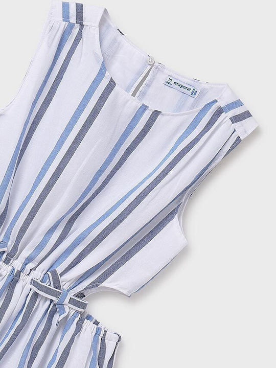 Kinderkleid Ärmellos Gestreift Blue