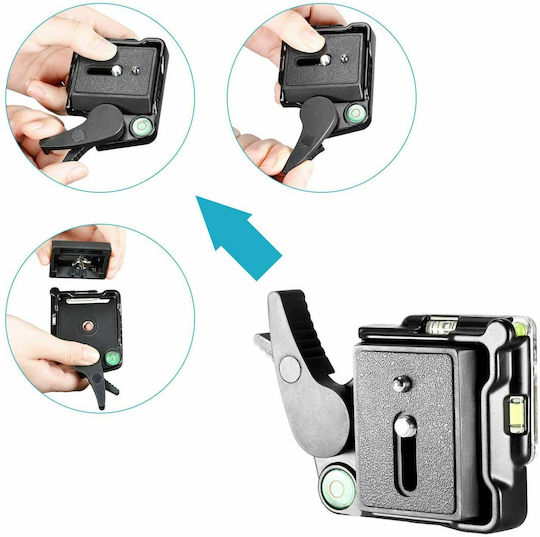Neewer Black Aluminum Alloy Quick Release Qr Plate Adapter 10087139