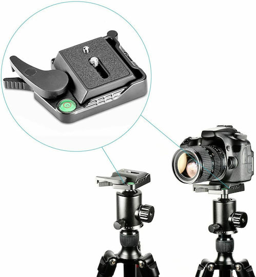 Neewer Black Aluminum Alloy Quick Release Qr Plate Adapter 10087139