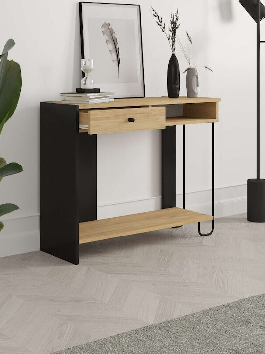 Sirius Konsole Sapphire Oak - Silky Black L100xB35xH79cm