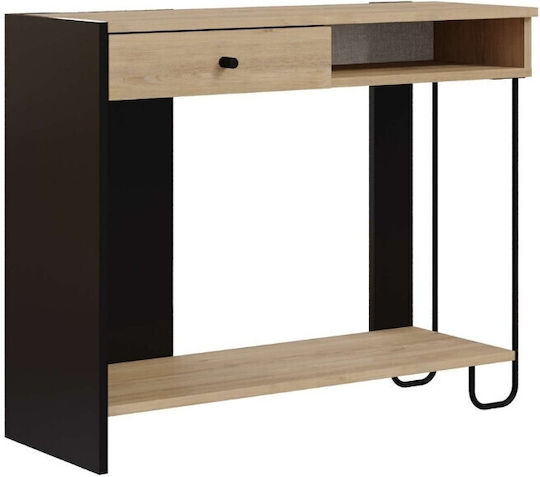 Sirius Конзолна маса от Дърво & Метал Sapphire Oak - Silky Black Д100xШ35xВ79cm